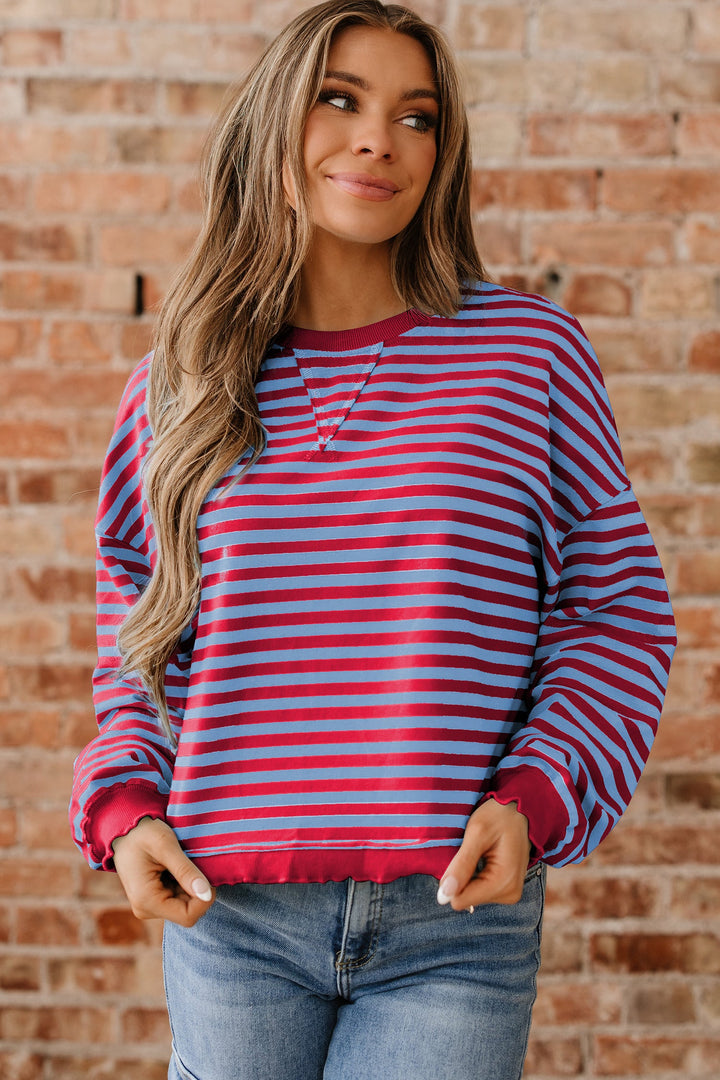 Zuri Ribbed Trim Oversize Sweatshirt