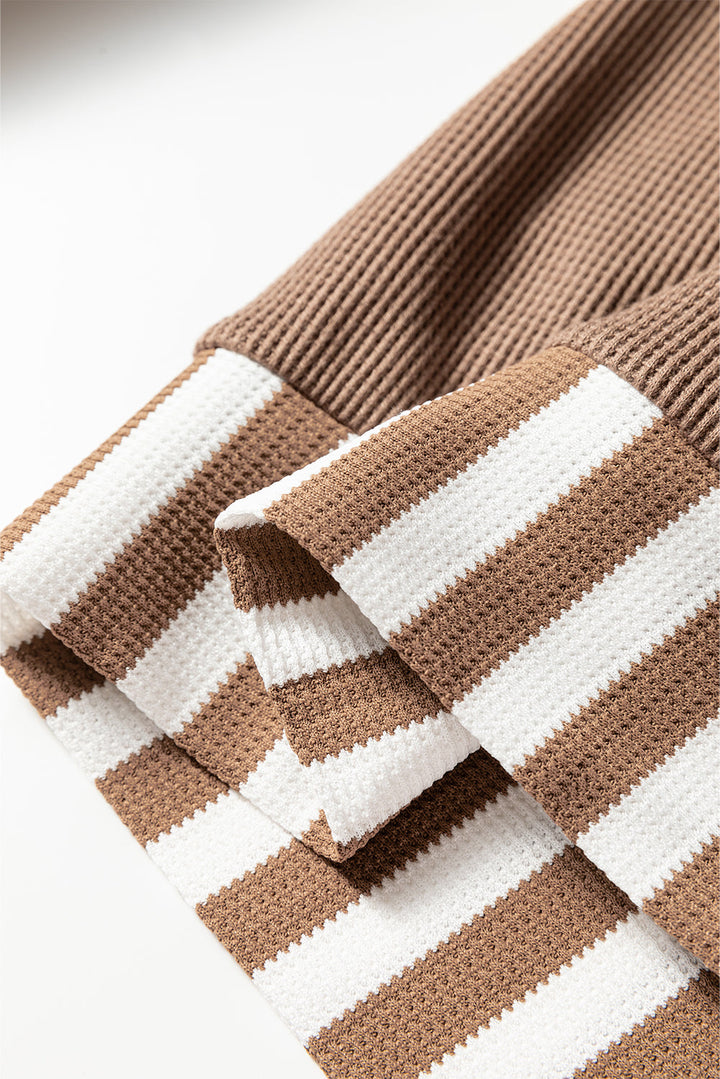 Tilly Striped Patchwork Drawstring Hoodie