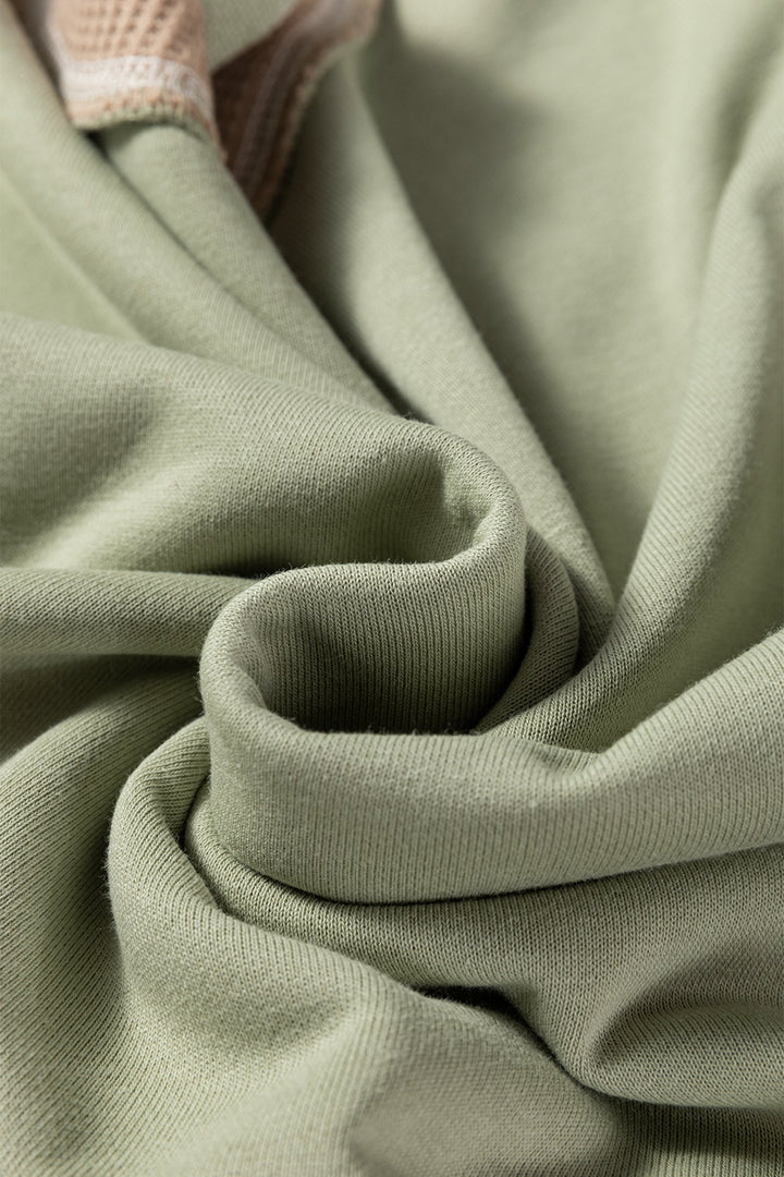 Maelynn Waffle Patchwork Oversize Sweatshirt