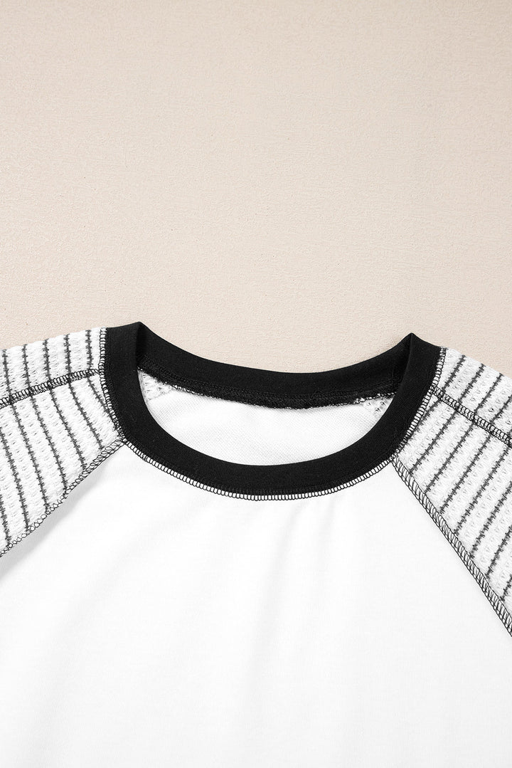 Alaia Sleeve Raglan Patchwork Top