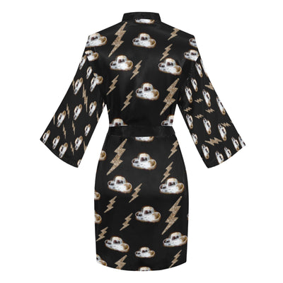 Cowgirl Hat Lightning Bolt Women's Lounge Kimono Robe