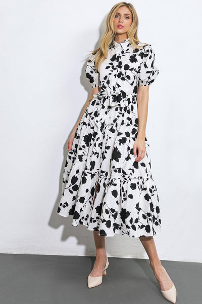 MAXIMUM CHIC POPLIN MIDI DRESS