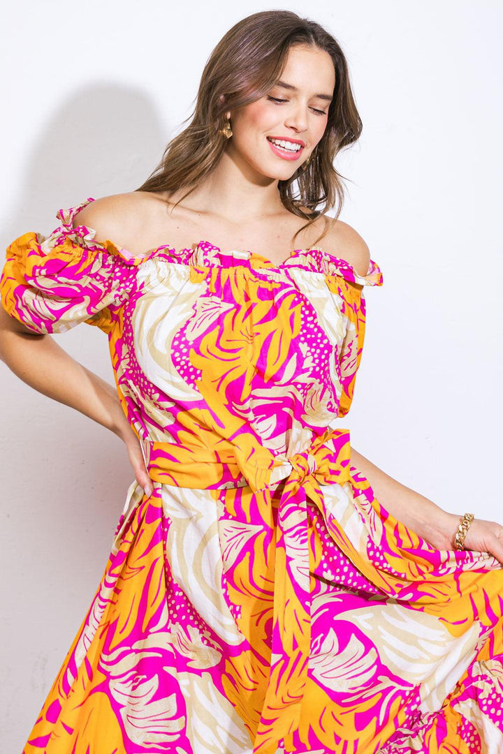 SCENIC OUTINGS WOVEN MINI DRESS