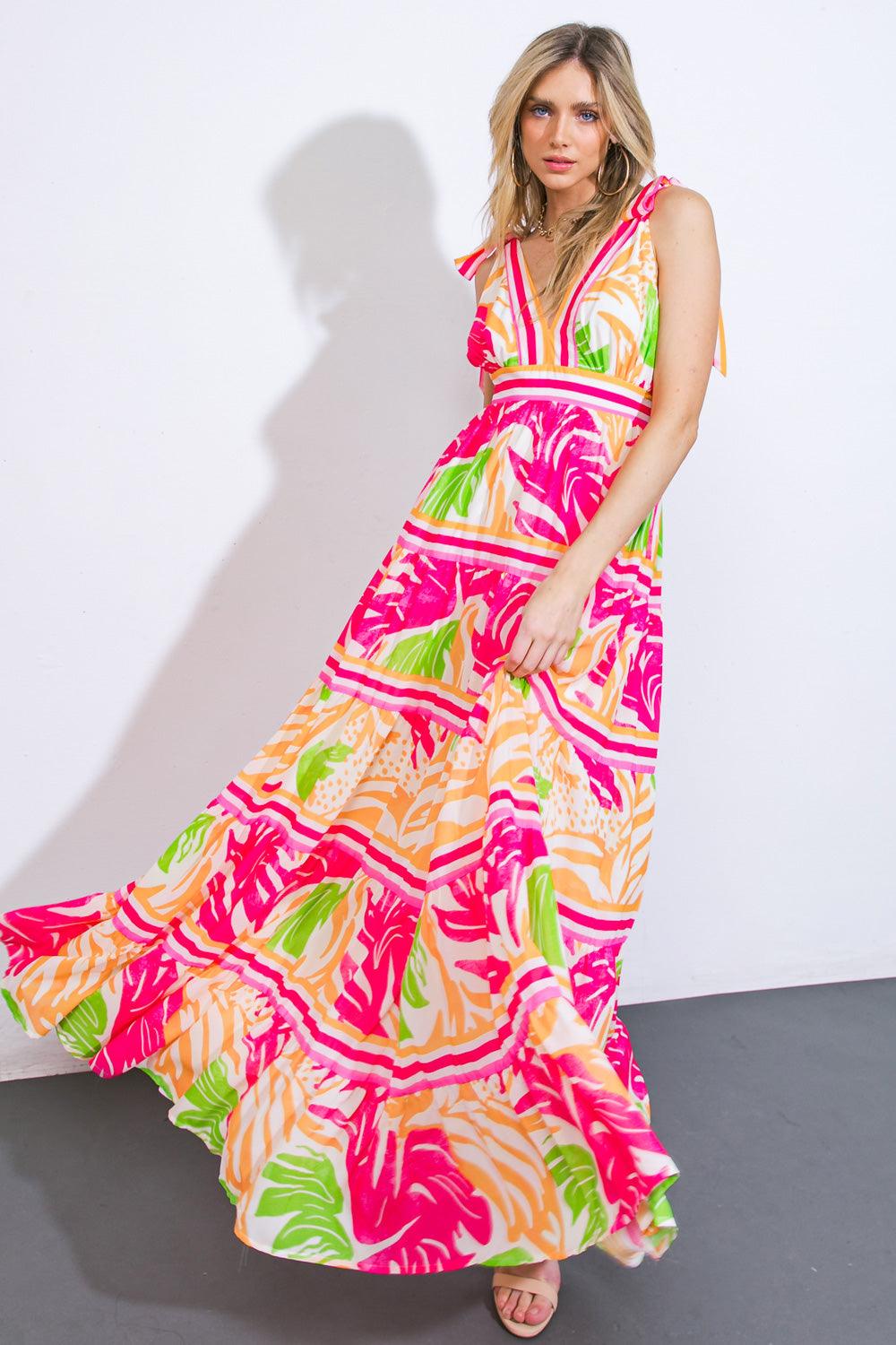 TAKE THE TRAILS WOVEN MAXI DRESS