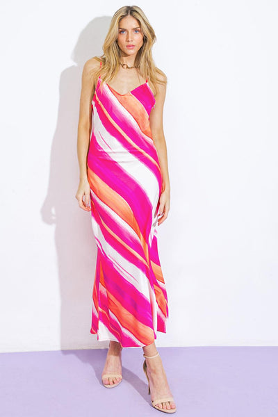 SPRING FLING WOVEN MIDI DRESS