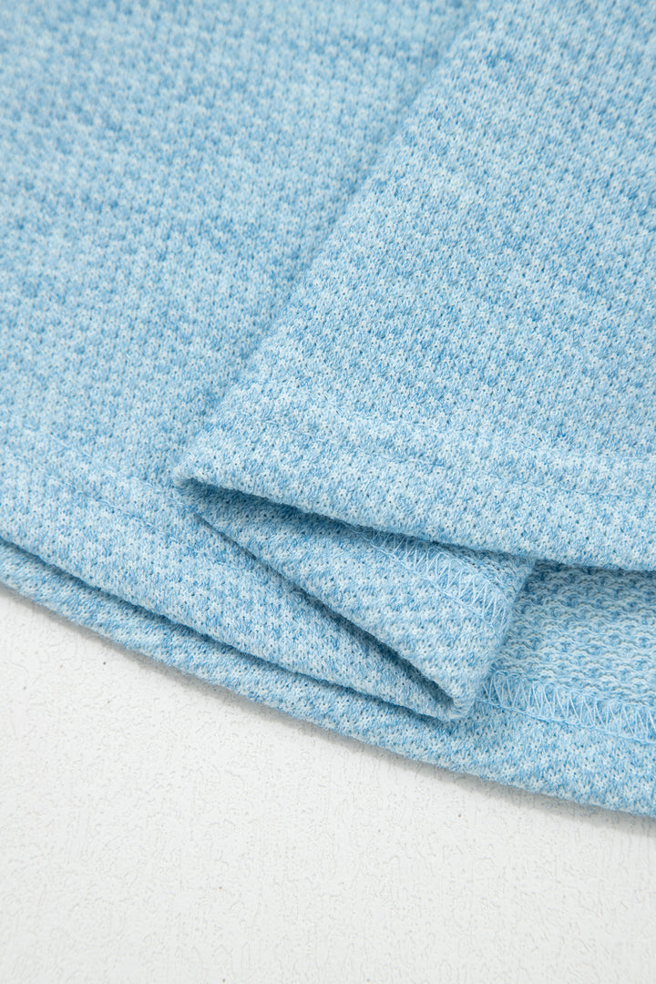 Myosotis Textured Raglan Sleeve Knit Loose Top