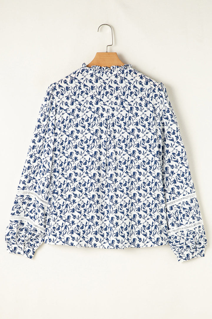 Melanie Lace Floral Puff Sleeve Top