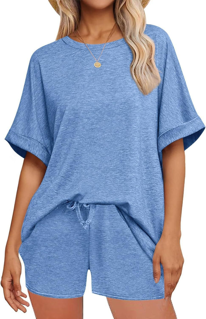 👕 Oversized T-Shirt &amp; Drawstring Shorts Set – Ultimate Casual Comfort