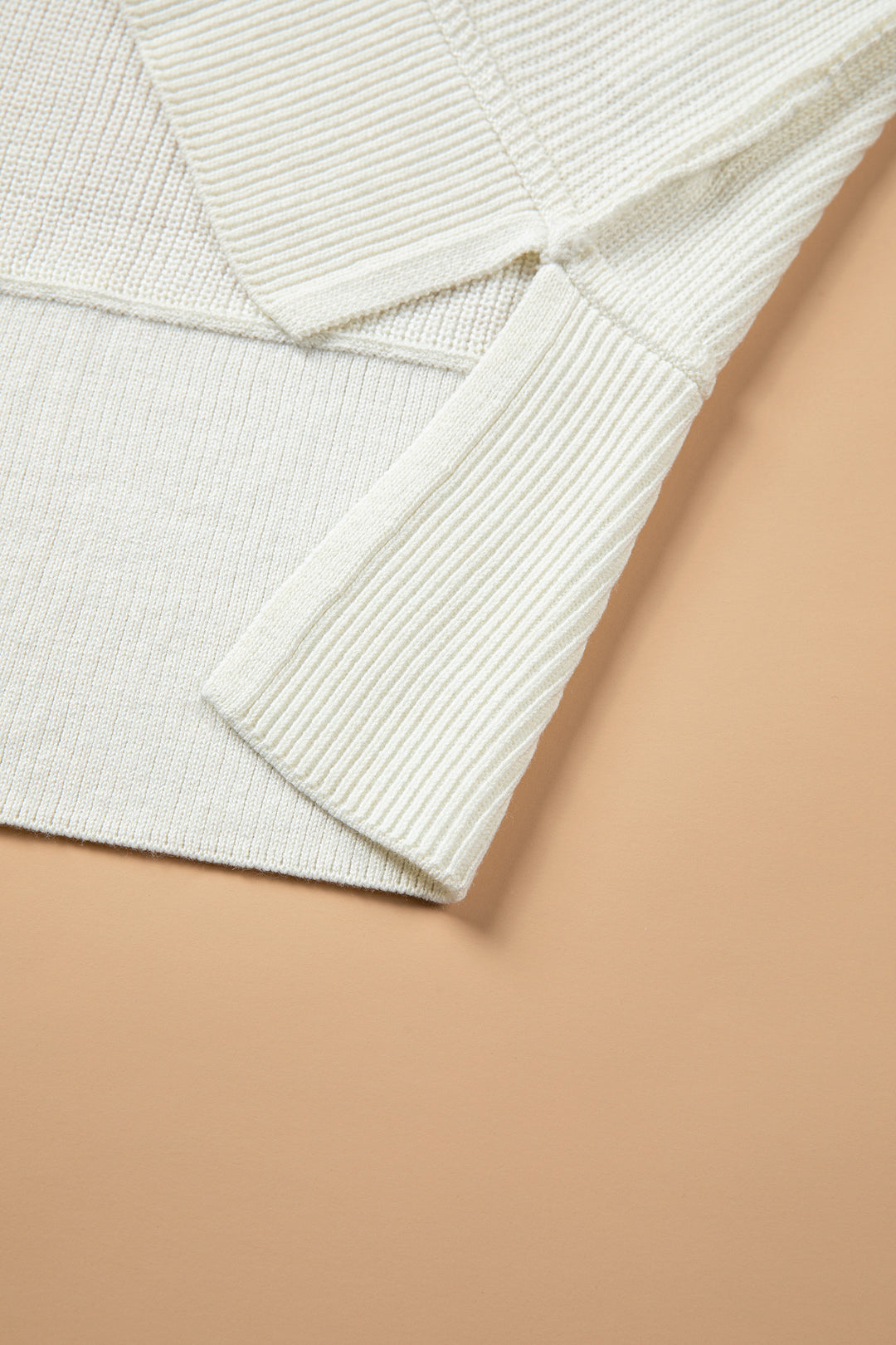 Beige Drop Shoulder Game Day Letter Print Pullover Sweater