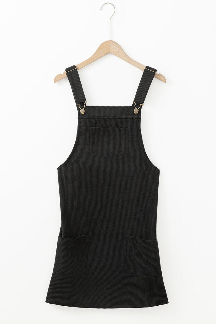 Alexis Front Pockets Corduroy Overall Dress.
