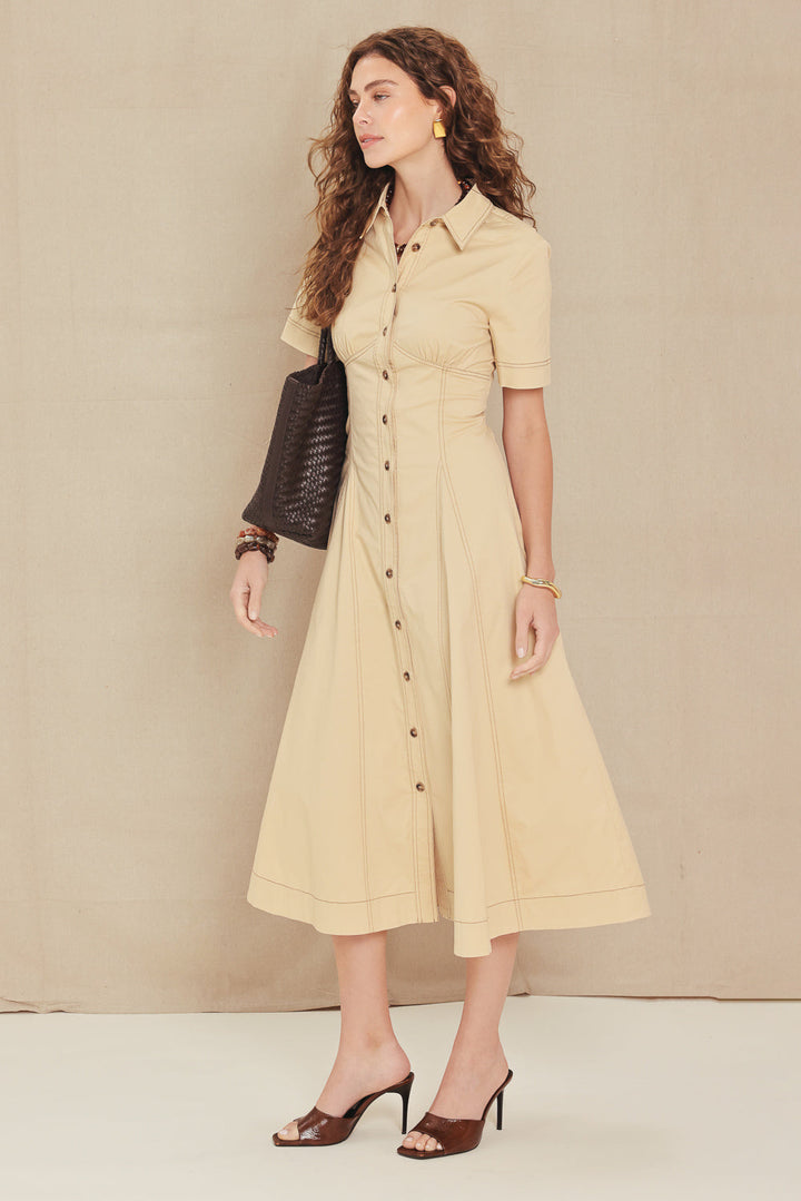 TREND ICON WOVEN MIDI DRESS