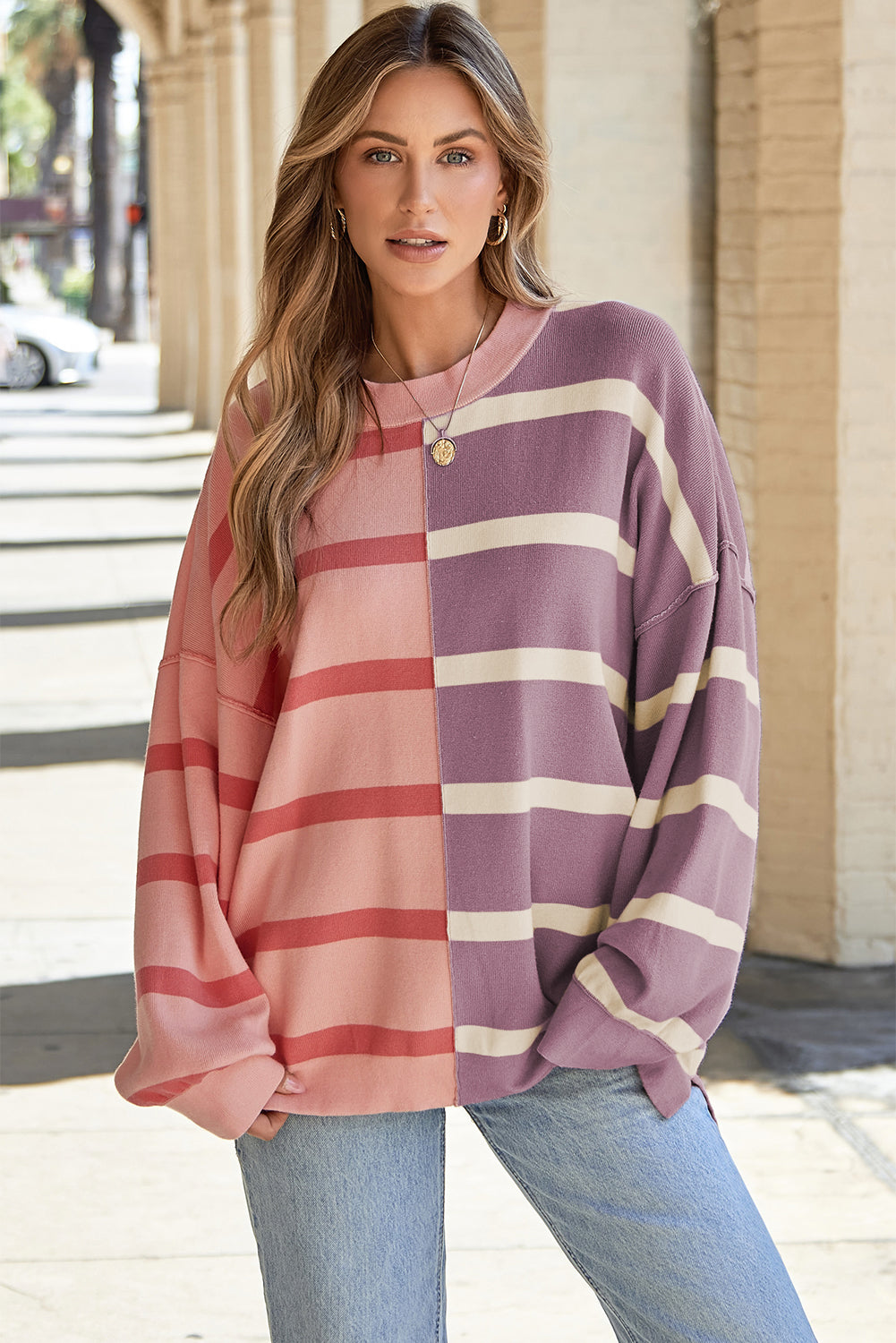 Araya Stripe Oversized Sweater