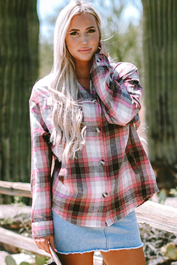 Harper Plaid Flap Up Shacket