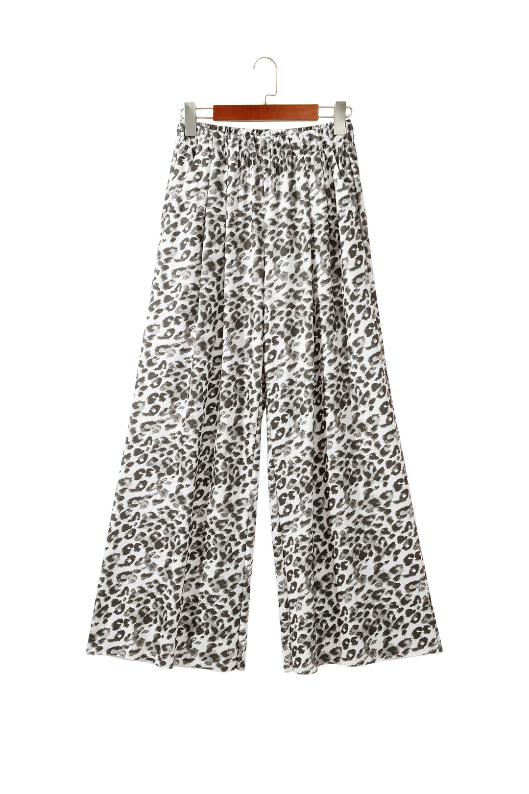 Multicolour Leopard Print Wide Leg Full Length Pants