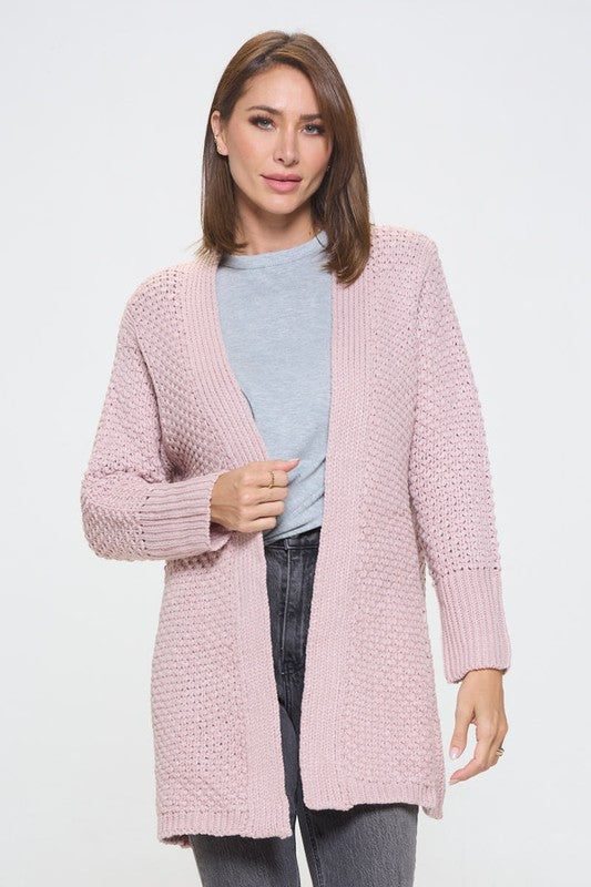 Soft Knit Open Front Cardigan