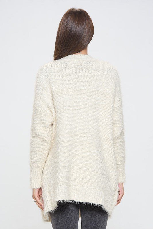 Extra Soft Knit Open Front Cardigan with Pockets