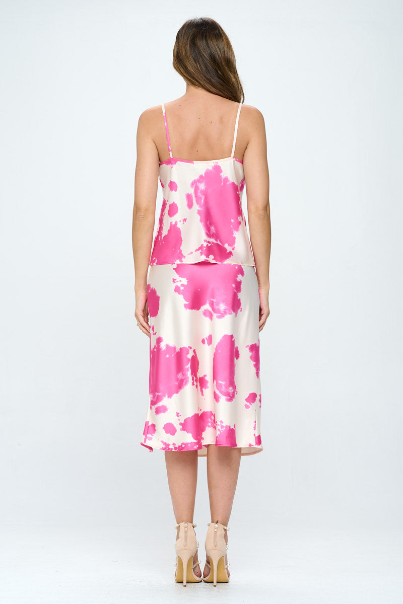 Cow Print Silky Satin Tank Top-4