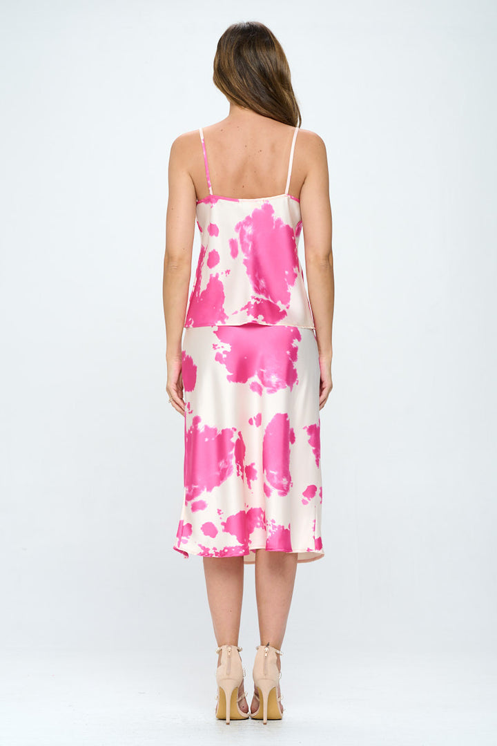 Cow Print Silky Satin Tank Top-4