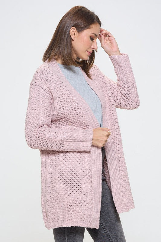 Soft Knit Open Front Cardigan