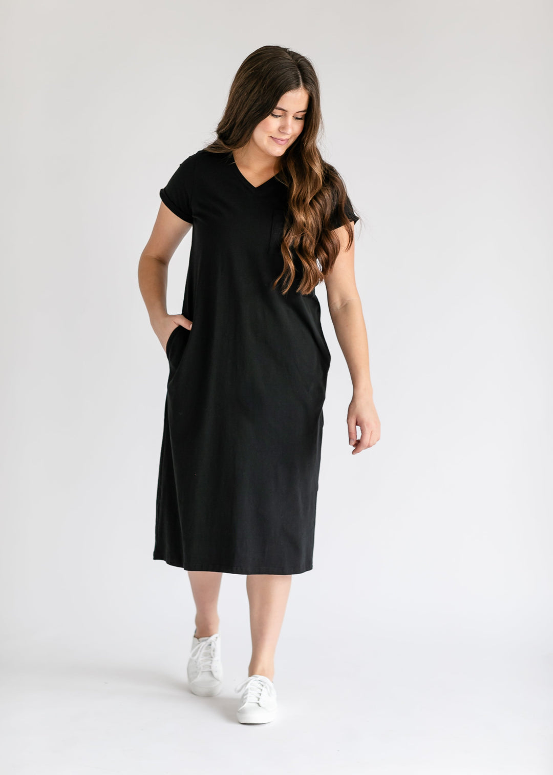 Finley V-neck T-shirt Dress