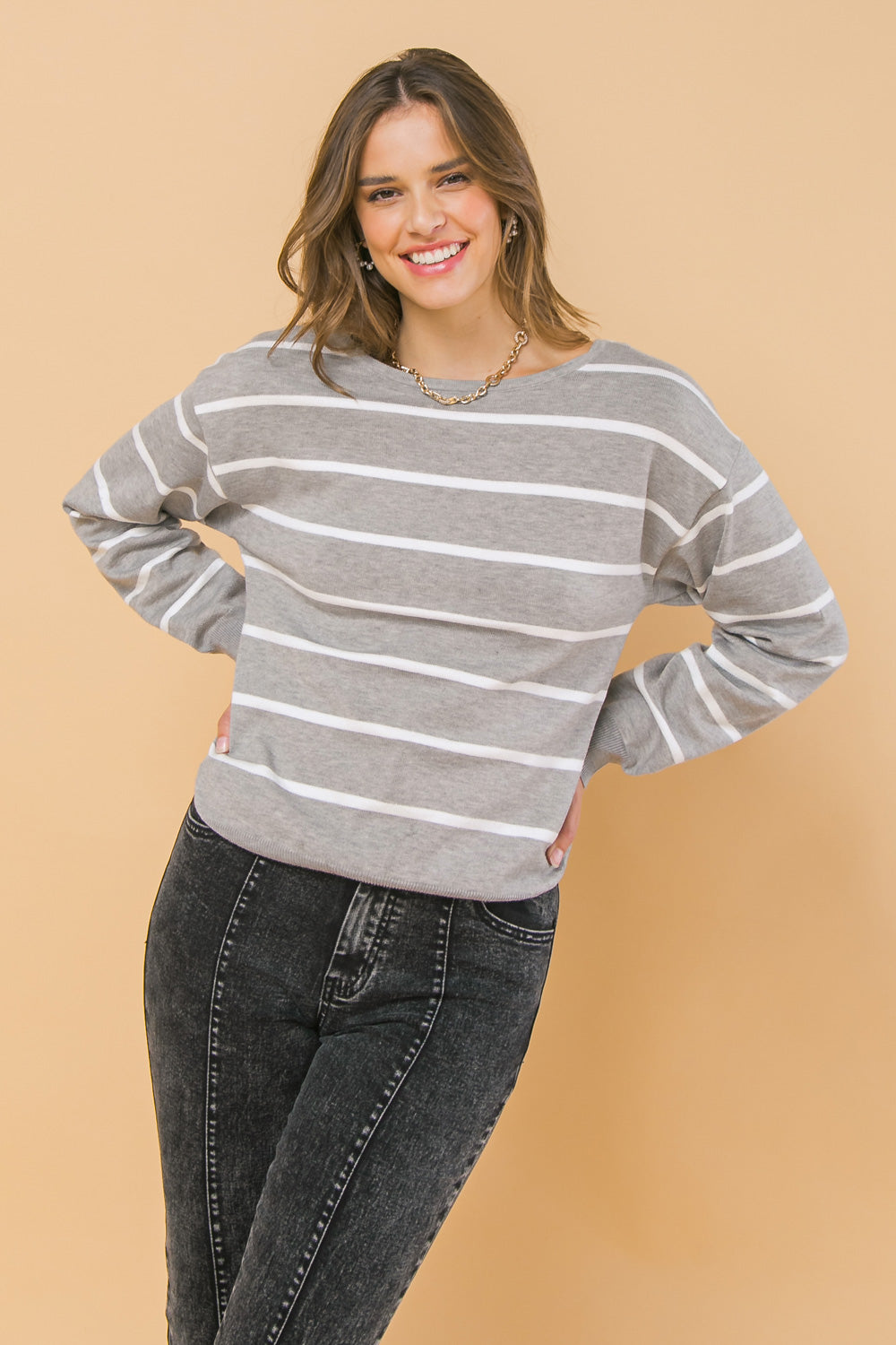 SEASONAL SOPHISTICATION TWIST SWEATER TOP