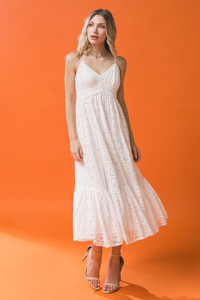 I BET YOU THINK LACE MIDI DRESS