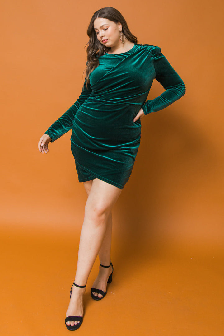 I'M ENCHANTED VELVET MINI DRESS