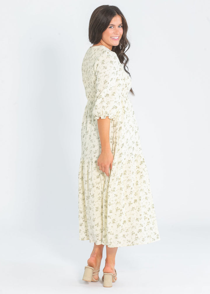 Flora Smocked Midi Dress