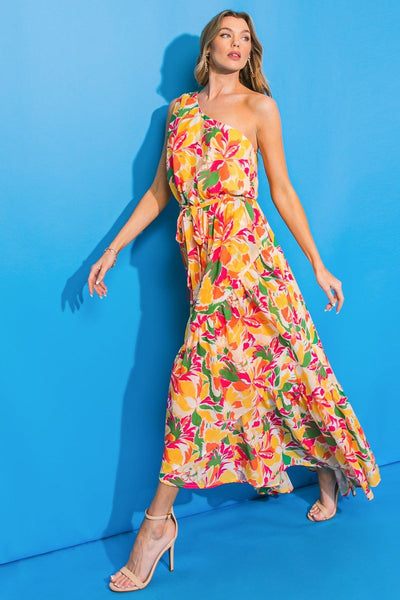 CALL ME BY YOUR NAME WOVEN HI-LO MAXI DRESS