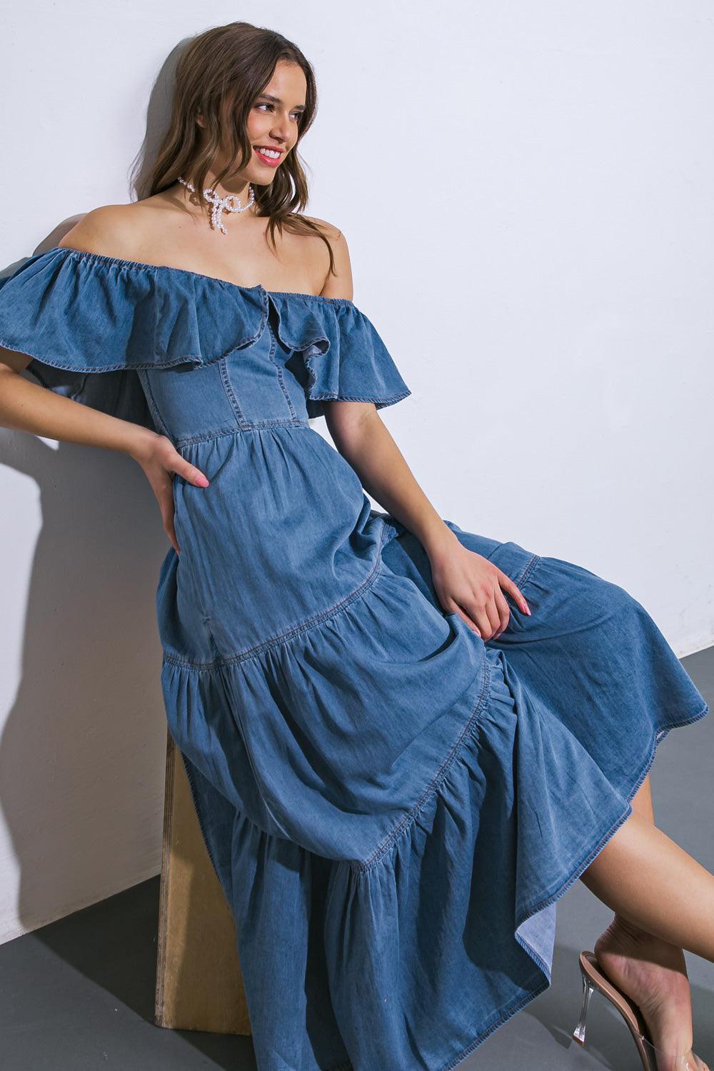 LISTEN CAREFULLY DENIM DRESS