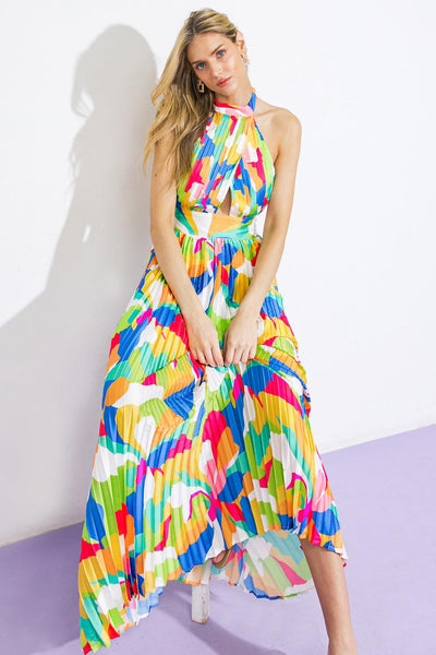 KEEP BLOOMING WOVEN MAXI DRESS