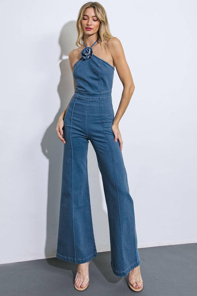 CALL ME LOVELY DENIM JUMPSUIT