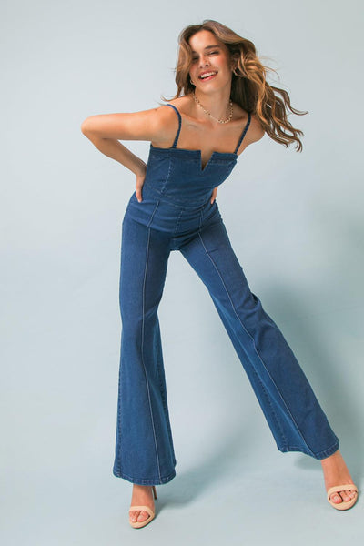 MAKING MAGIC DENIM JUMPSUIT