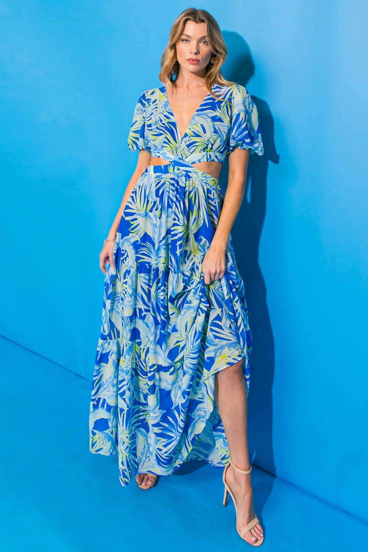 ROYAL BEACH WOVEN MAXI DRESS