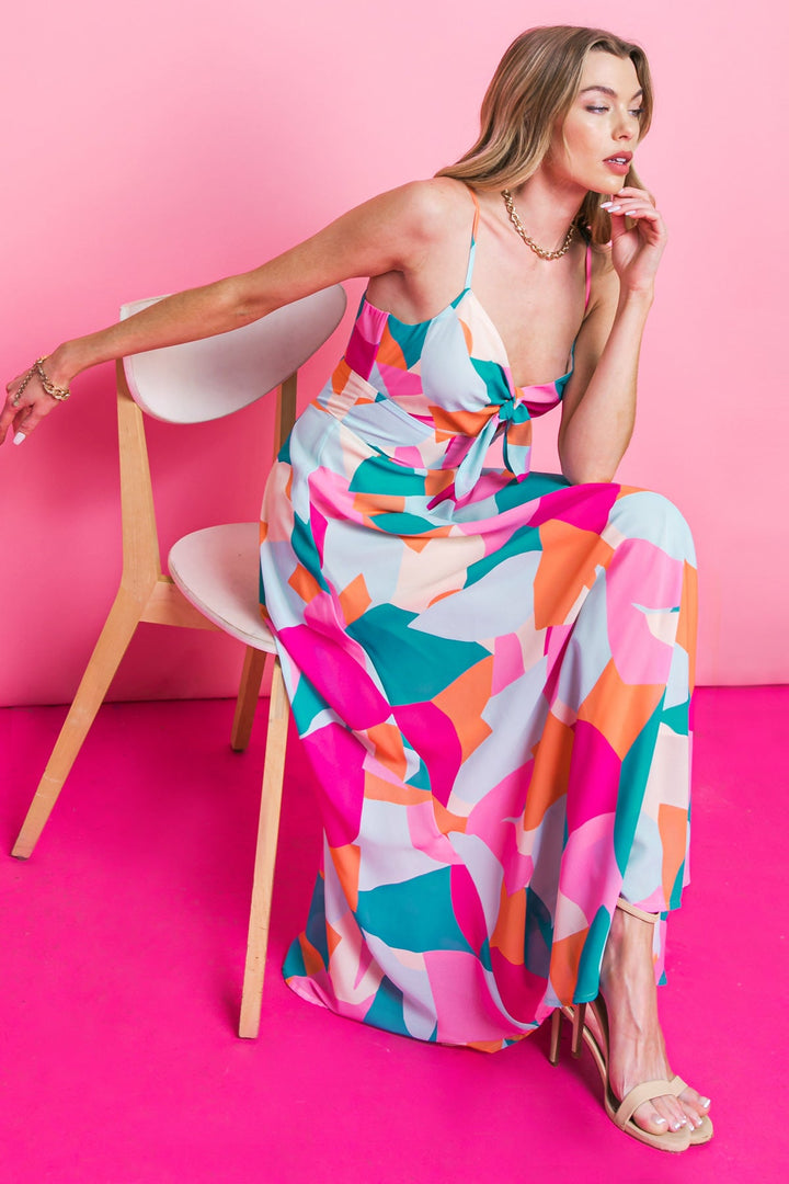 BLUE OCEAN BEACH WOVEN MIDI DRESS