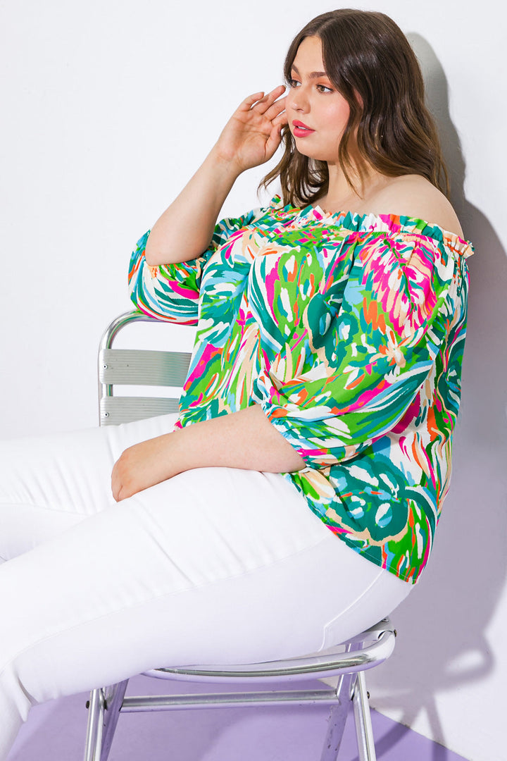 BRING GOOD ENERGY WOVEN TOP