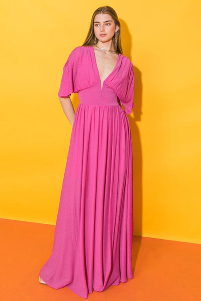 YOU FOUND MY HEART WOVEN MAXI DRESS