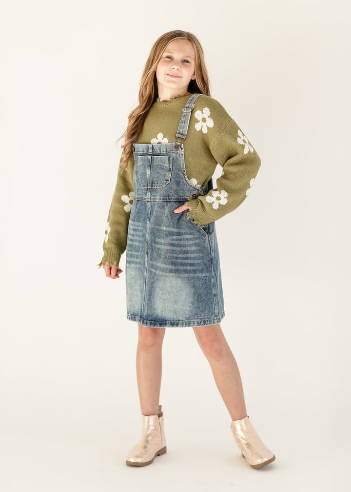 Girl's Blakely Denim Overall Dress - FINAL SALE