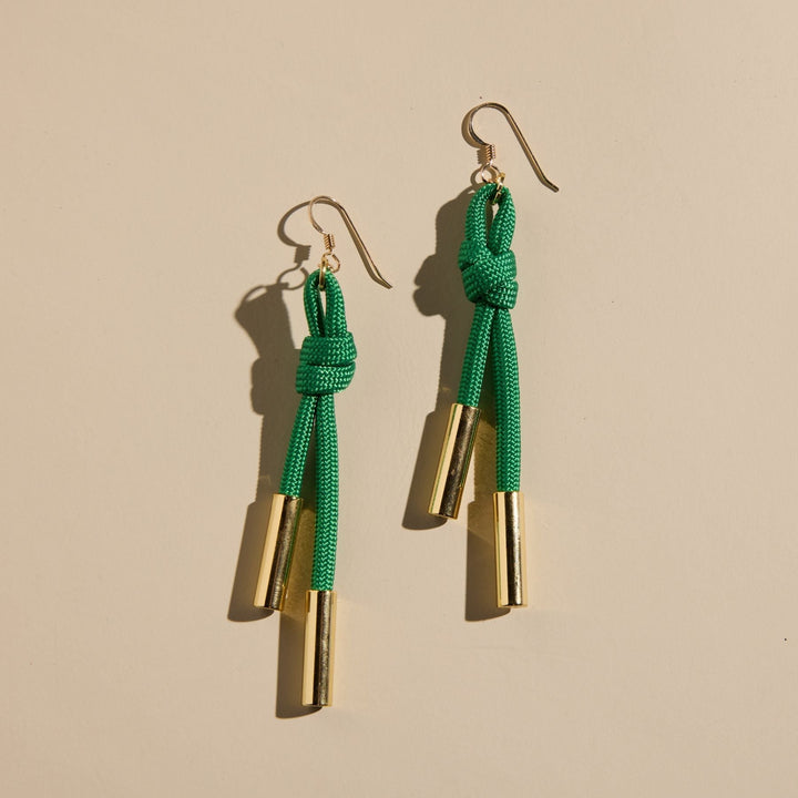 Green Denver Cord Earring