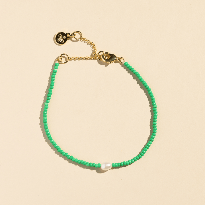 Green Seed Bead Bracelet