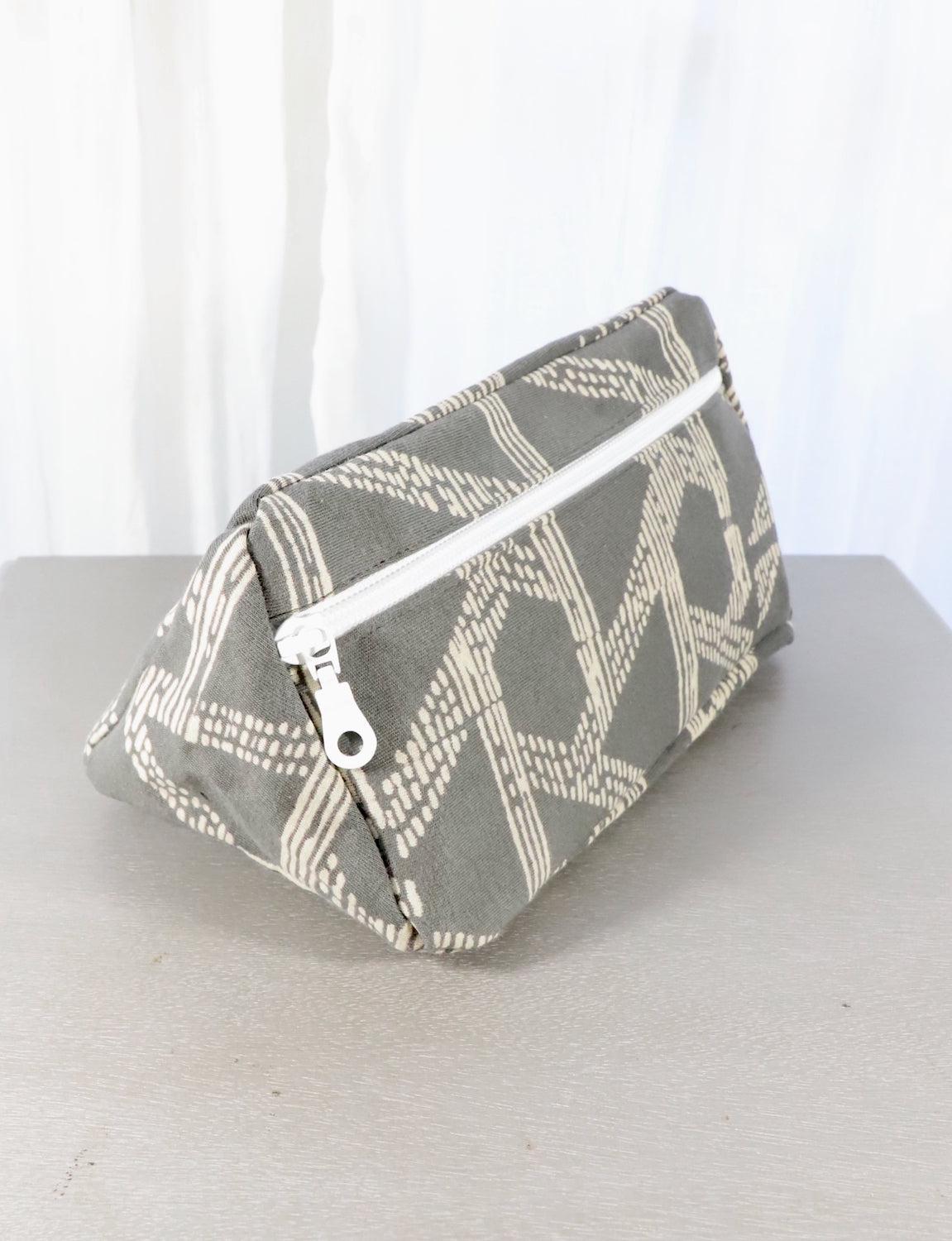 Grey Toiletry Bag- Triangles or Floral