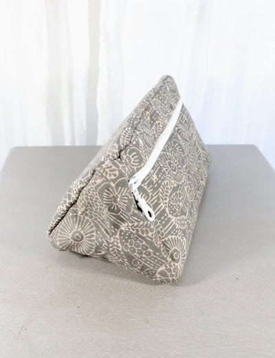 Grey Toiletry Bag- Triangles or Floral