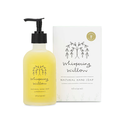 Lemongrass Natural Hand Soap in a Glass Bottle