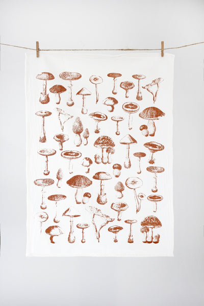 Mushroom Pattern Tea Towel