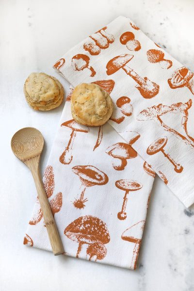 Mushroom Pattern Tea Towel