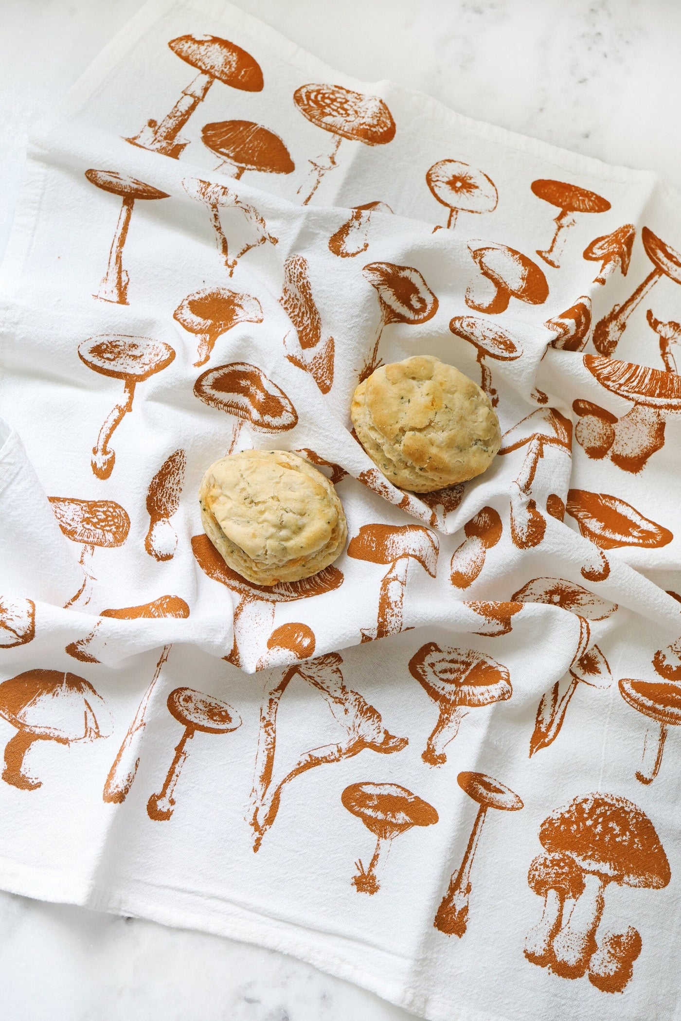 Mushroom Pattern Tea Towel