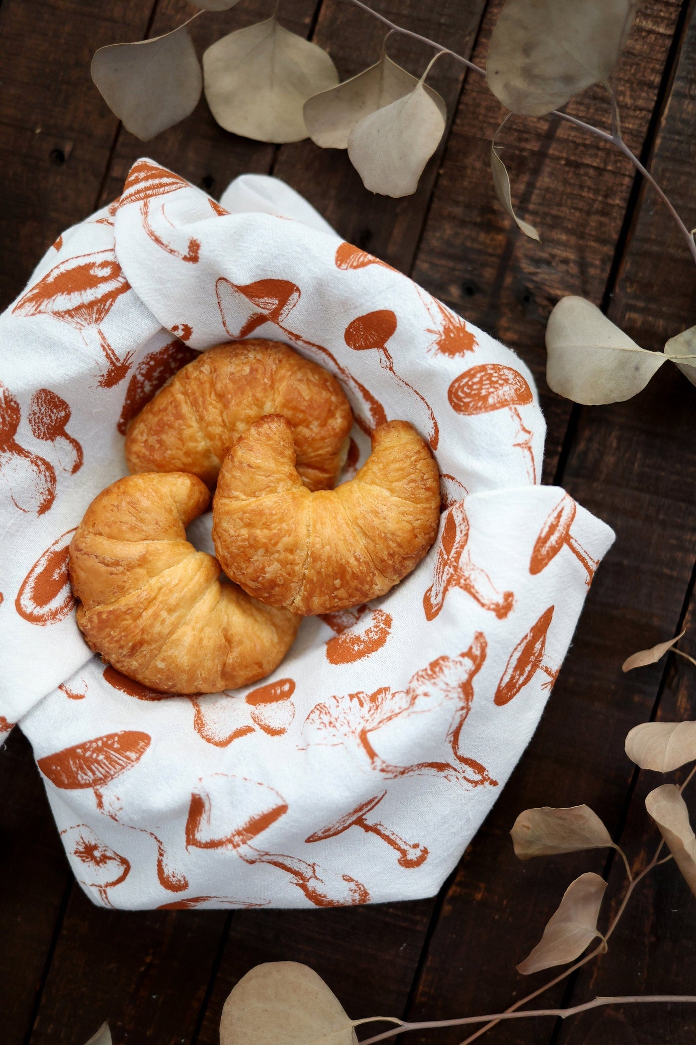 Mushroom Pattern Tea Towel