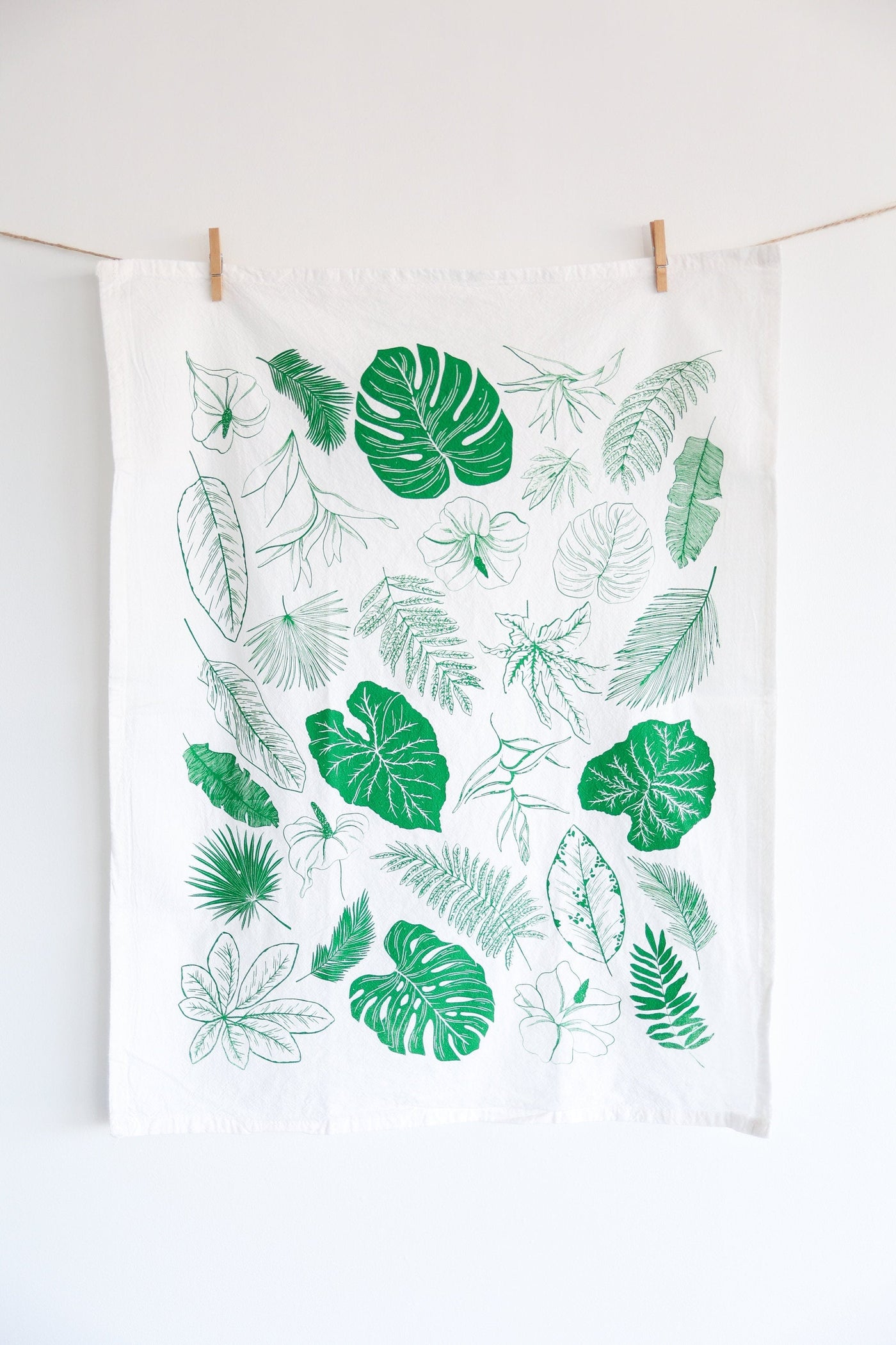 Tropical Leaves Tea Towel