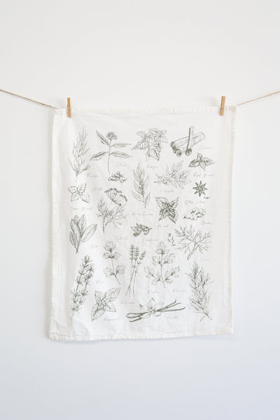 Kitchen Herbs Tea Towel