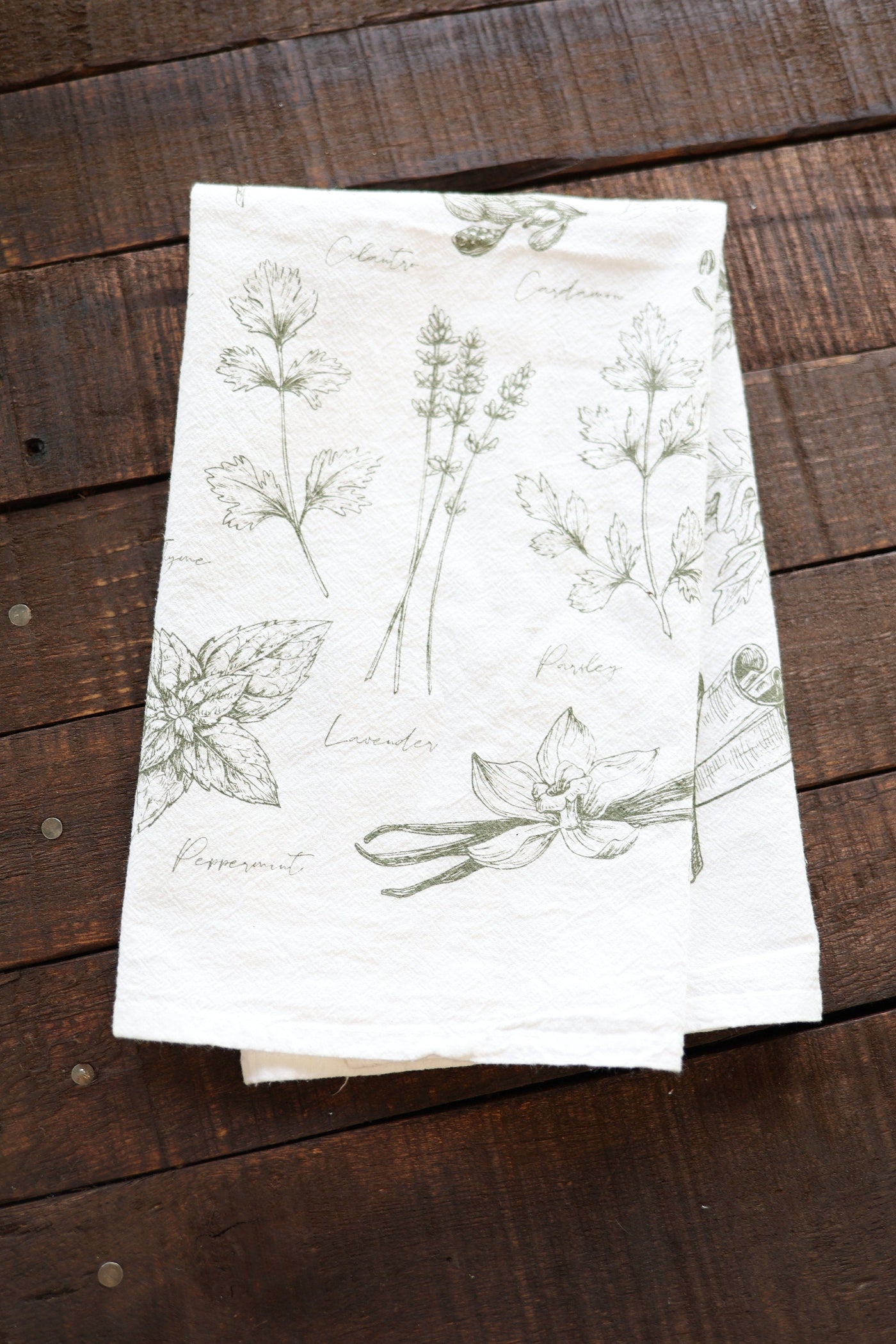 Kitchen Herbs Tea Towel